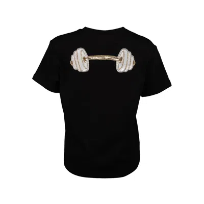 Laines London Women's Embellished Dumbbell T-shirt - Black