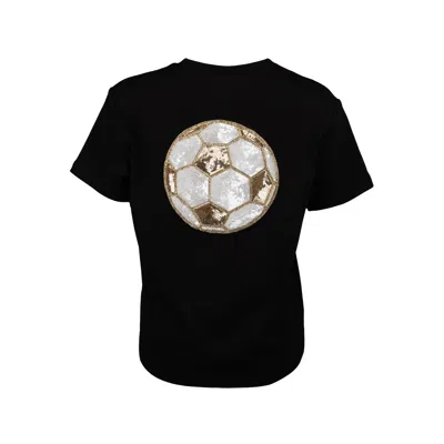 Laines London Women's Embellished Football T-shirt - Black