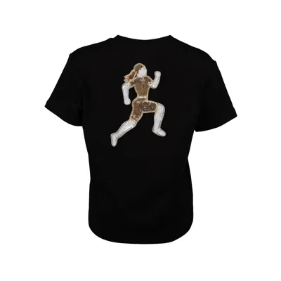 Laines London Women's Embellished Runner T-shirt - Black