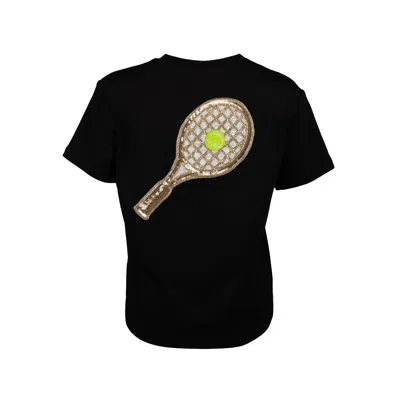 Laines London Women's Embellished Tennis T-shirt - Black