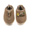 Laines London Women's Gold / Brown / Neutrals Flatform Cloud Slippers With Oysters & Glass Of Fizz Brooches - Toff In Brown