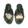 Laines London Women's Gold / Green Classic Laines Slippers With Beauty Bag & Perfume Brooches - Limited Edition Gr In Green