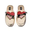 Laines London Women's Gold / Neutrals Classic Mules With Fuck Off Brooches - Cream & Gold In Gold