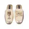 Laines London Women's Gold / Neutrals Classic Mules With Mother Of The Groom Brooches - Cream & Gold In Gold