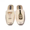 Laines London Women's Gold / Neutrals / White Classic Mules With Dom Darling Champagne Brooches - Cream & Gold In Multi