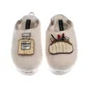 Laines London Women's Gold / Neutrals / White Flatform Cloud Slippers With Beauty Queen Brooches - Cream In Multi