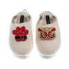 Laines London Women's Gold / Neutrals / White Flatform Cloud Slippers With Christmas Golden British Shorthair Cat  In Neutral
