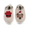 Laines London Women's Gold / Neutrals / White Flatform Cloud Slippers With Christmas White Greyhound & Paw Brooche In Multi