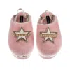 Laines London Women's Gold / Pink Flatform Cloud Slippers With Fucking Fabulous Brooches - Dusky Pink In Pink