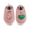 Laines London Women's Gold / Pink Flatform Cloud Slippers With Golf Lover Brooches - Dusky Pink In Multi