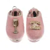 Laines London Women's Gold / Pink Flatform Cloud Slippers With Mother Of The Bride Brooches - Dusky Pink In Multi