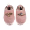 Laines London Women's Gold / Pink Flatform Cloud Slippers With Plump It Brooches - Dusky Pink In Multi