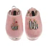 Laines London Women's Gold / Pink Flatform Cloud Slippers With Stripe16th Birthday & Cake Brooches - Dusky Pink In Pink