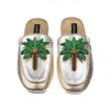 Laines London Women's Gold / Silver Classic Mules With Double Palm Tree Brooches - Silver & Gold In Gold/silver