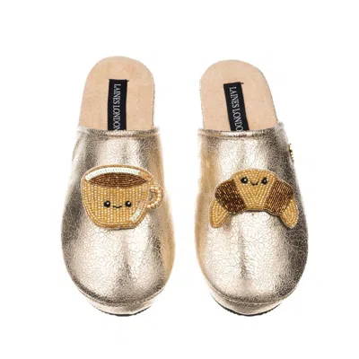 Laines London Women's Gold Softies With Laines Loveables Coffee & Croissant Brooches