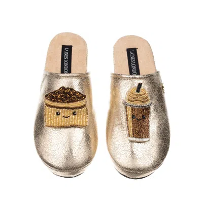 Laines London Women's Gold Softies With Laines Loveables Coffee Beans & Frappe Brooches
