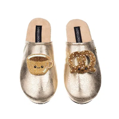 Laines London Women's Gold Softies With Laines Loveables Hot Chocolate & Pretzel Brooches