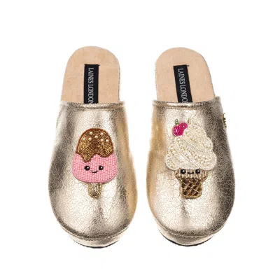 Laines London Women's Gold Softies With Laines Loveables Ice Lolly & Ice Cream Brooches