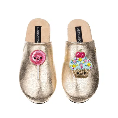 Laines London Women's Gold Softies With Laines Loveables Lollipop & Cupcake Brooches