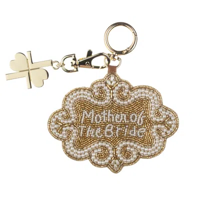 Laines London Women's Gold / White Mother Of The Bride Hand-beaded Bag Charm - Wedding Edit In Gold/white