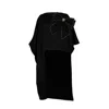 Laines London Women's Laines Couture Asymmetric Blouse Cape With Embellished Black & Gold Bow In Black