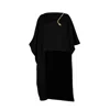 Laines London Women's Laines Couture Asymmetric Blouse Cape With Embellished Black & Gold Wrap Snake In Black