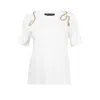 Laines London Women's Laines Couture Embellished Crystal Wrap Around Snake T-shirt - White