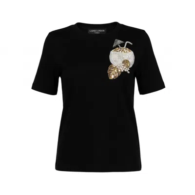 Laines London Women's Laines Couture Embellished Pina Colada T-shirt - Black