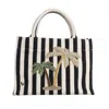 Laines London Women's Laines Couture Hand Embellished Palm Tree Tote Bag - Black & Cream In Black