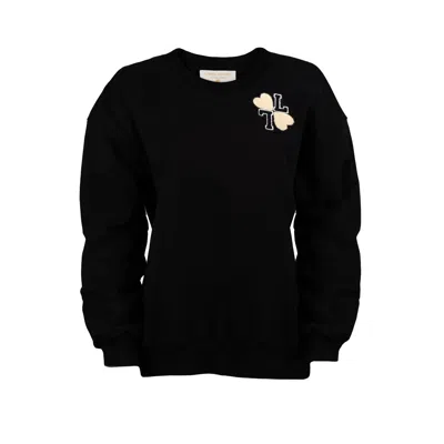 Laines London Women's  Varsity Sweatshirt - Black/cream