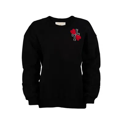 Laines London Women's  Varsity Sweatshirt - Black/red