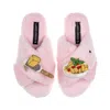 Laines London Women's Laines X Juliet Slippers With Parmesan & Pasta Brooches - Pink In Pink
