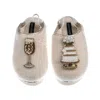 Laines London Women's Neutrals / Gold / White Flatform Cloud Slippers With Wedding Cake & Champers Brooches - Crea In Neutral