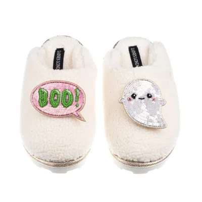 Laines London Women's Neutrals / White Closed Toe Slippers With Limited Edition Laines Lovables Boo The Ghost Hall