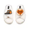 Laines London Women's Neutrals / White Laines Neutral Boucle Slippers With Basketball Lover Brooches - Cream