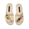 Laines London Women's Neutrals / White Straw Braided Sandals With Hugo Spritz Brooches - Cream In White