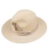 Laines London Women's Neutrals / White Straw Woven Hat With Embellished Wedding Heel Brooch - Cream In White