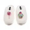 Laines London Women's Neutrals / White Teddy Closed Toe Slippers With Laines Lovables Lollipop & Cupcake Brooches  In White