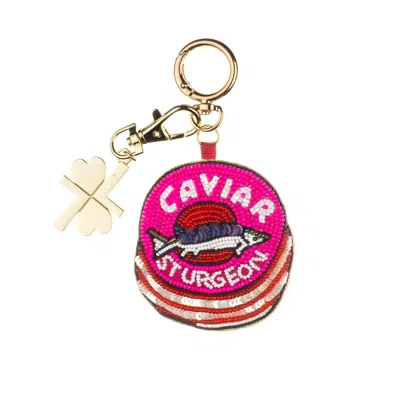 Laines London Women's Pink Caviar Club Hand-beaded Bag Charm