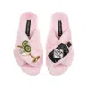 Laines London Women's Pink / Purple Classic Laines Slippers With Botanical Gin & Glass Brooches - Pink In Pink/purple