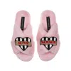Laines London Women's Pink / Purple Classic Laines Slippers With Mother's Day Hot Mama Brooches - Pink In Pink/purple