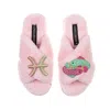 Laines London Women's Pink / Purple Classic Laines Slippers With Pisces Zodiac Brooches - Pink In Pink/purple