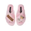 Laines London Women's Pink / Purple Classic Laines Slippers With Pornstar Martini Brooches - Pink In Pink/purple