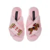 Laines London Women's Pink / Purple Classic Laines Slippers With Show Jump Horse Brooches - Pink In Pink/purple