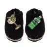 Laines London Women's Teddy Closed Toe Slippers With Original Gin & Glass Brooches - Black In Black