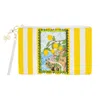 Laines London Women's Yellow / White  Lemon Grove Hand Beaded Pouch
