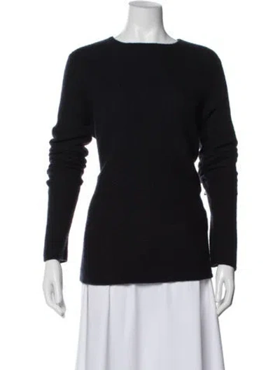 Pre-owned Lainey Keogh Cashmere Crew Neck Sweater In Black