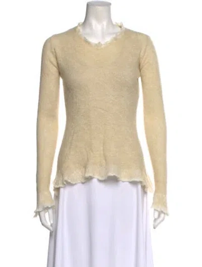 Pre-owned Lainey Keogh Cashmere Crew Neck Sweater In Neutral