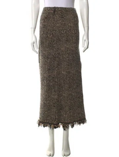 Pre-owned Lainey Keogh Cashmere Midi Length Skirt In Multi