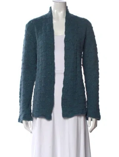 Pre-owned Lainey Keogh Cashmere Open Front Sweater In Blue